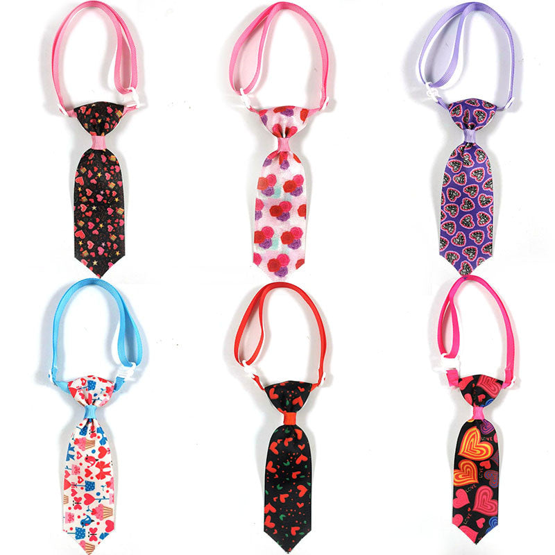 Cat And Dog Love Adjustable Collar Decorative Tie