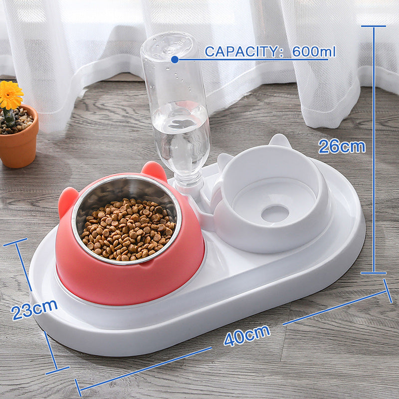 Cat Bowl Dog Bowl Food Bowl To Protect The Cervical Spine Stainless Steel Dog Bowl