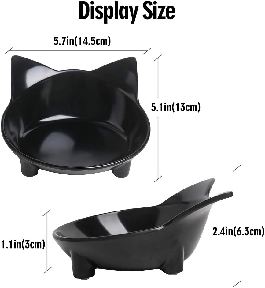 Cat Bowls Non Slip Cat Food Bowls Pet Bowl Shallow Cat Water Bowl To Stress Relief Of Whisker Fatigue Dog Bowl Cat Feeding Wide Bowls For Puppy Cats Small Animals