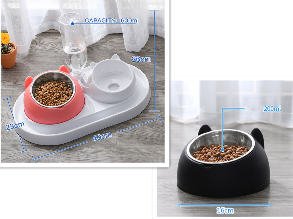 Cat Bowl Dog Bowl Food Bowl To Protect The Cervical Spine Stainless Steel Dog Bowl