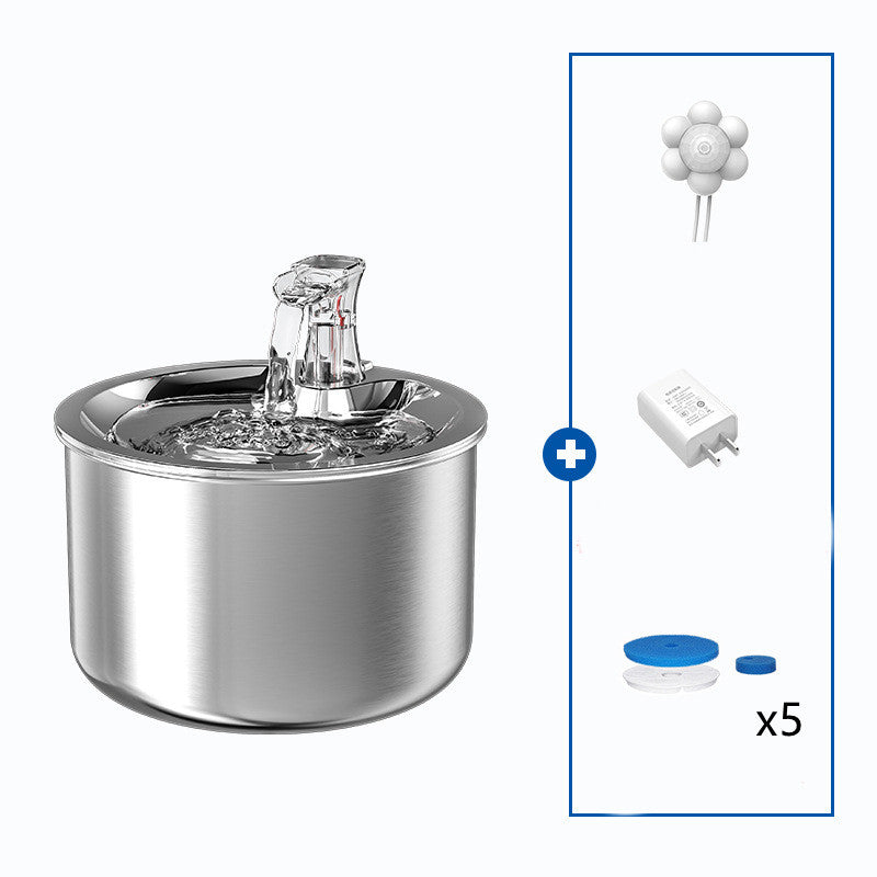 All Stainless Steel Cat Automatic Over-circulating Water Dispenser